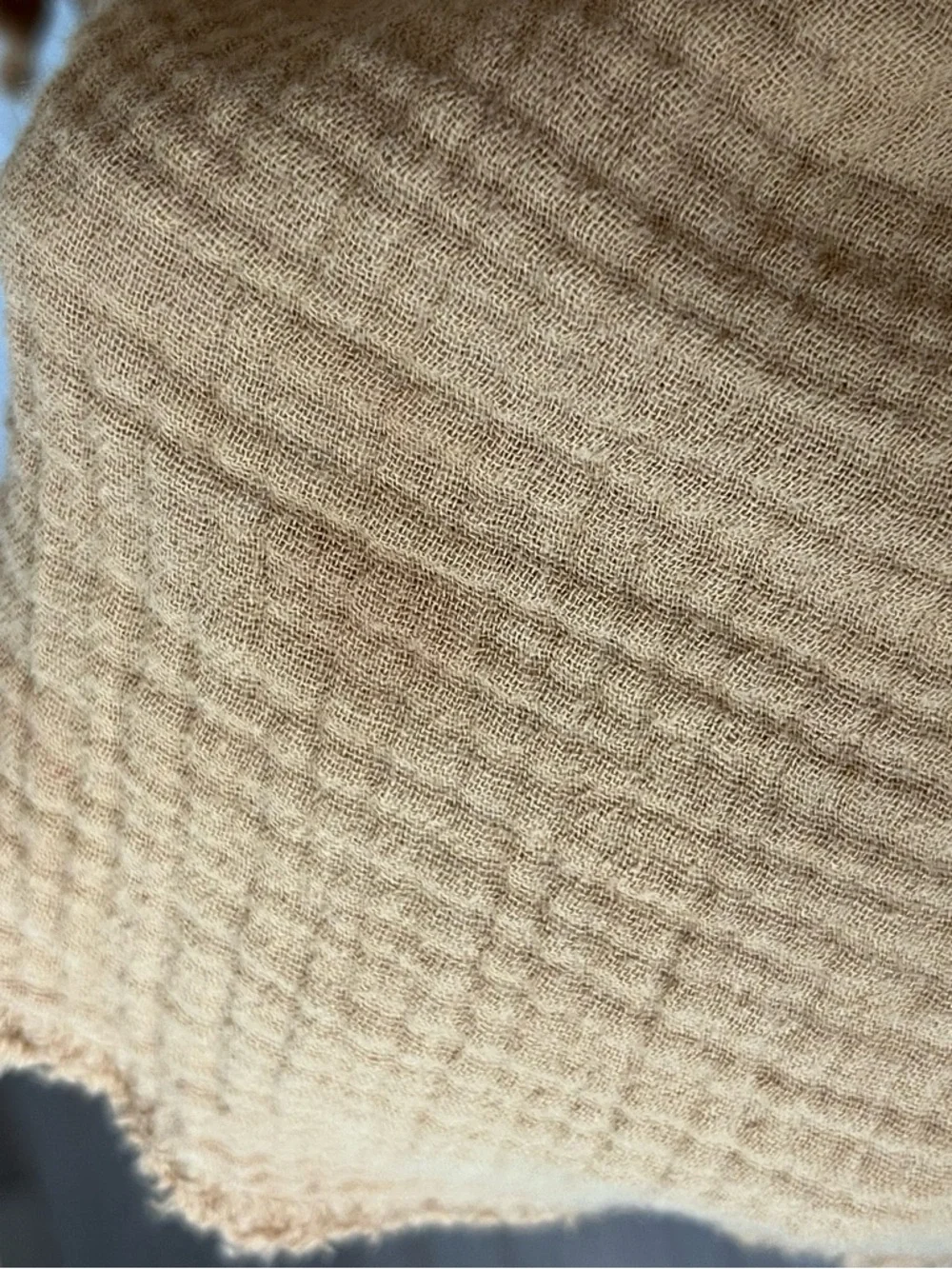 Aerie Pool to Party Cotton Gauzy Sz L Neutral Beachy Coverup Button Front Shirt - Picture 14 of 16